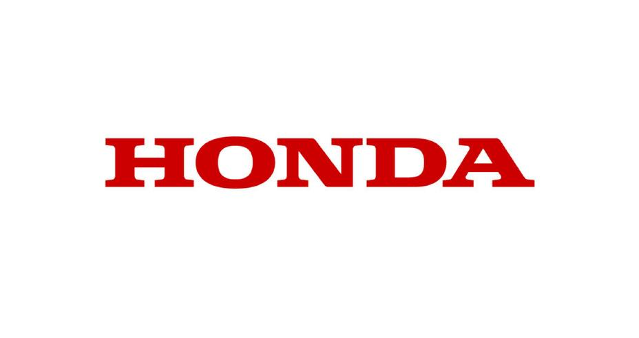 The honda logo is red and white on a white background.