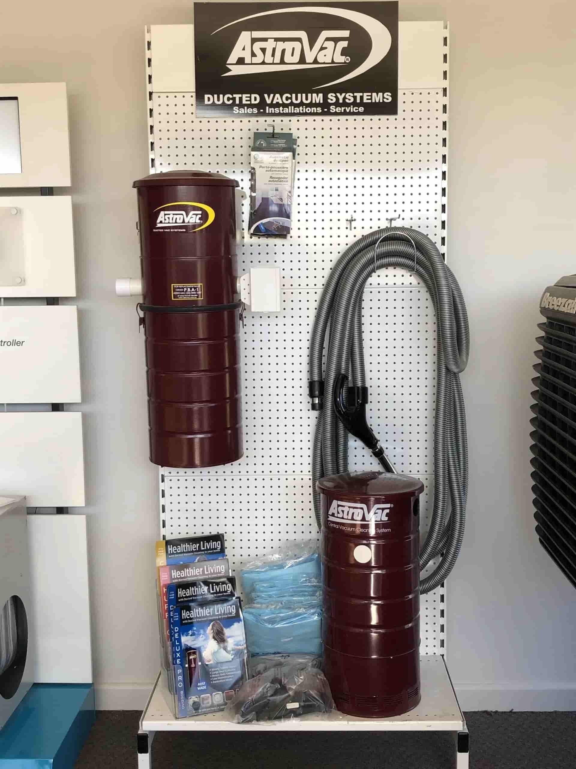 A Vacuum Cleaner is Displayed on a Rack in a Store — BJ Heating & Cooling in South Albury, NSW