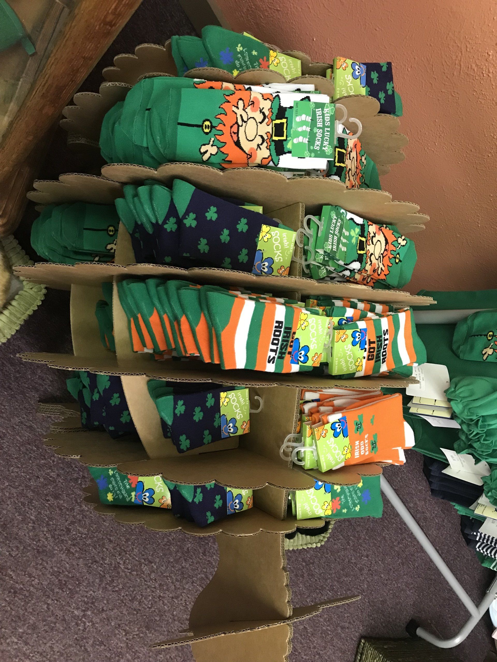 a bunch of socks are stacked on top of each other