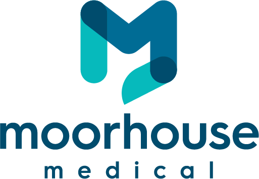 Moorhouse medical logo blue