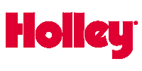 a red holley logo on a white background .