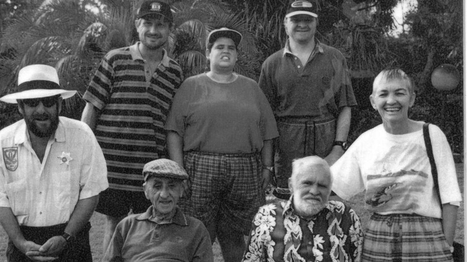 Black and white group of clients 