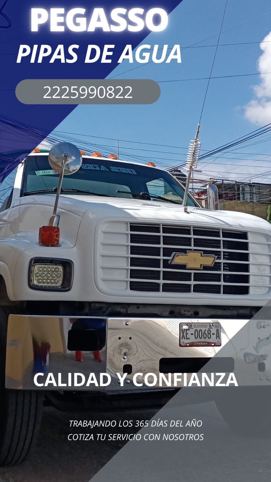 Pipas de agua de 4,000 litros