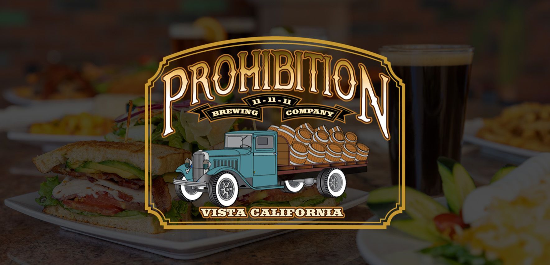 Prohibition Brewing Co., Drinks Menu