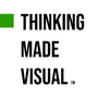 A logo that says Thinking Made Visual on a white background