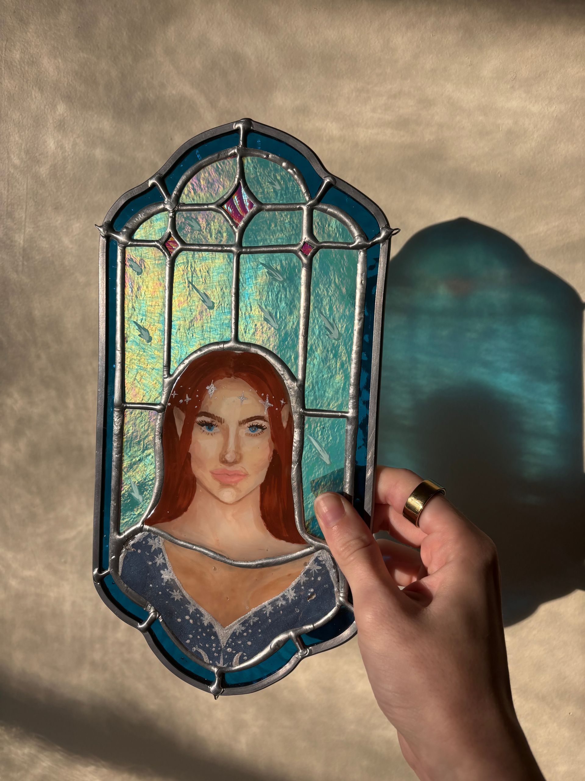 The High Lady and Lord of The Night Court Stained Glass Art