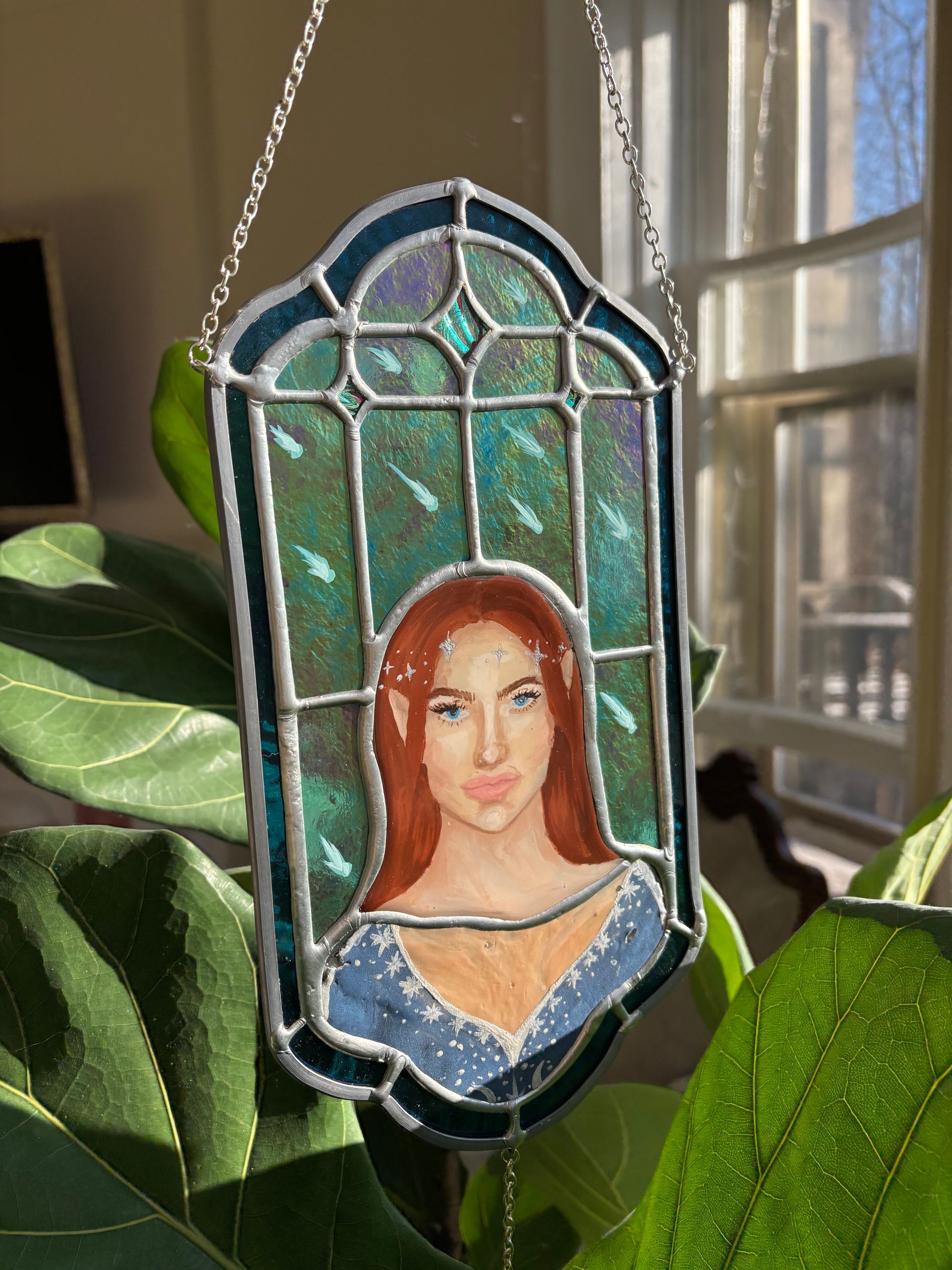 The High Lady and Lord of The Night Court Stained Glass Art