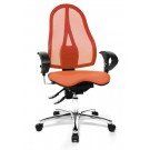 sedia con rotelle arancione