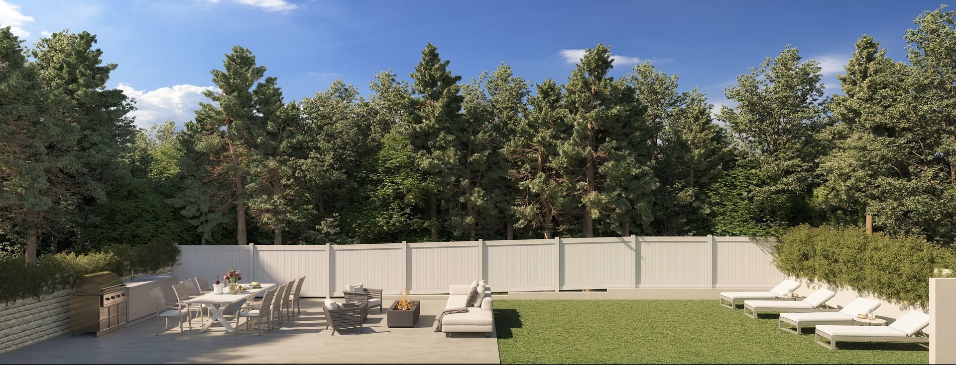 Outdoor communal patio lounge