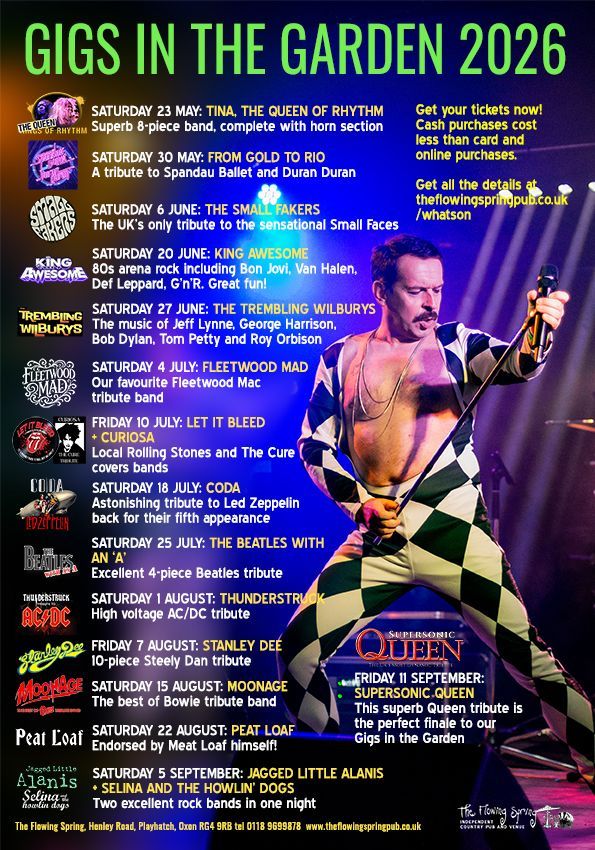 Gigs in the Garden 2026 Poster