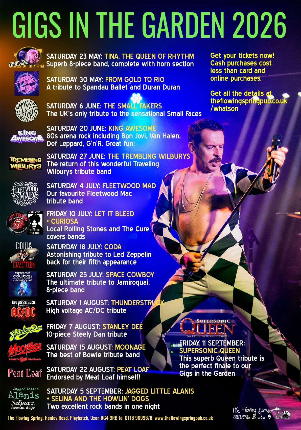 Gigs i nthe Garden 2026 Poster