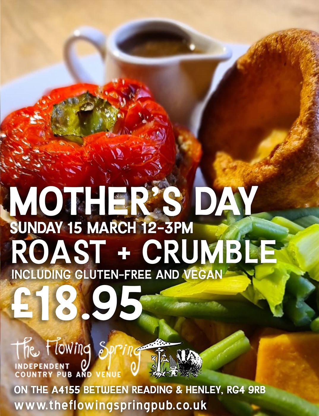 Mother's Day Roast and Crumble Offer at The Flowing Spring