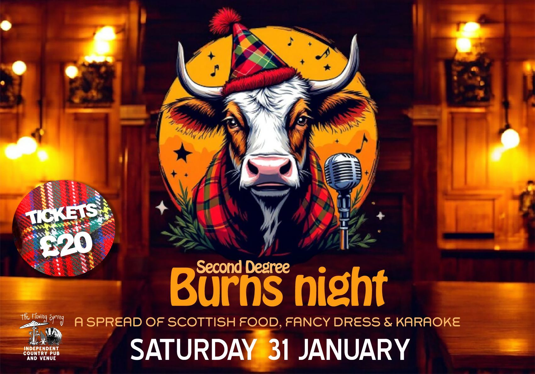 Second Degree Burns Night, 31 January 2026 at The Flowing Spring