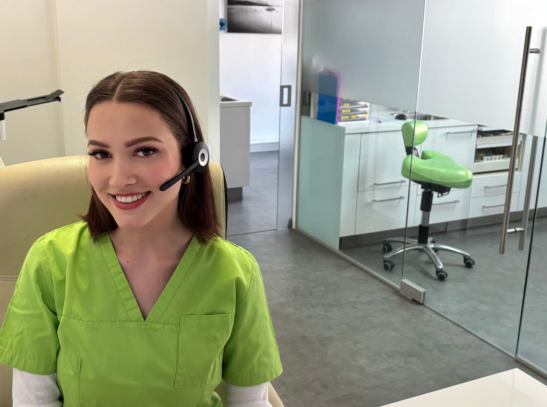 Telefonische Anmeldung in einer Zahnarztpraxis