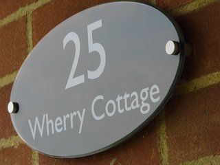 House name plaque for Wherry cottage, Wroxham, Norfolk