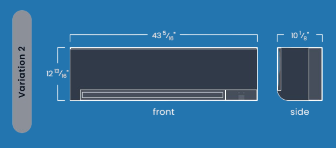 Diagram of a rectangular object with measurements for 