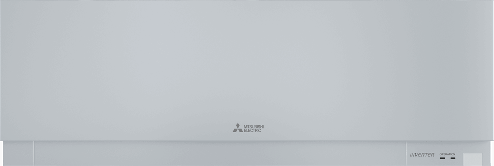 White Mitsubishi air conditioner.