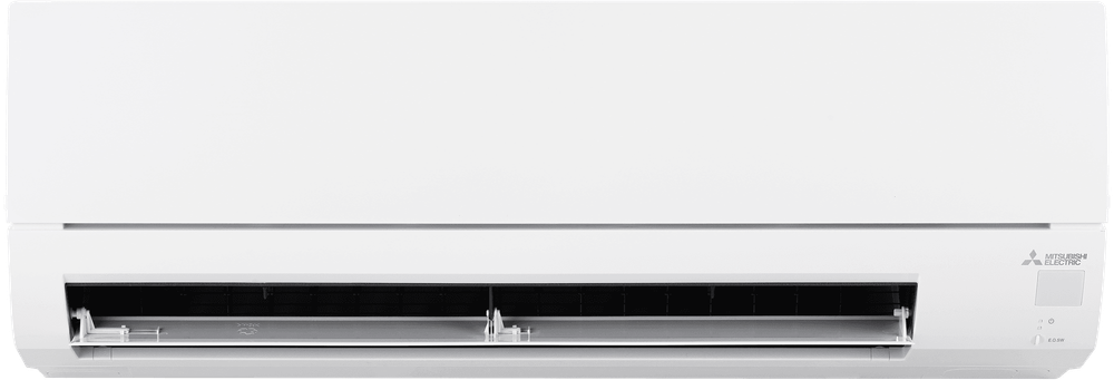 White Mitsubishi air conditioner.