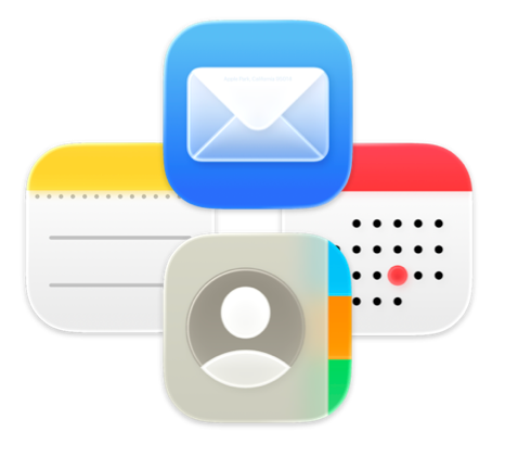 A blue green and yellow key icon on a white background