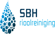 Een logo voor een bedrijf genaamd sbh rioolreiniging