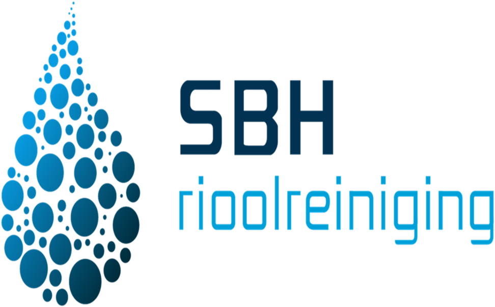 Een logo voor een bedrijf genaamd sbh rioolreiniging