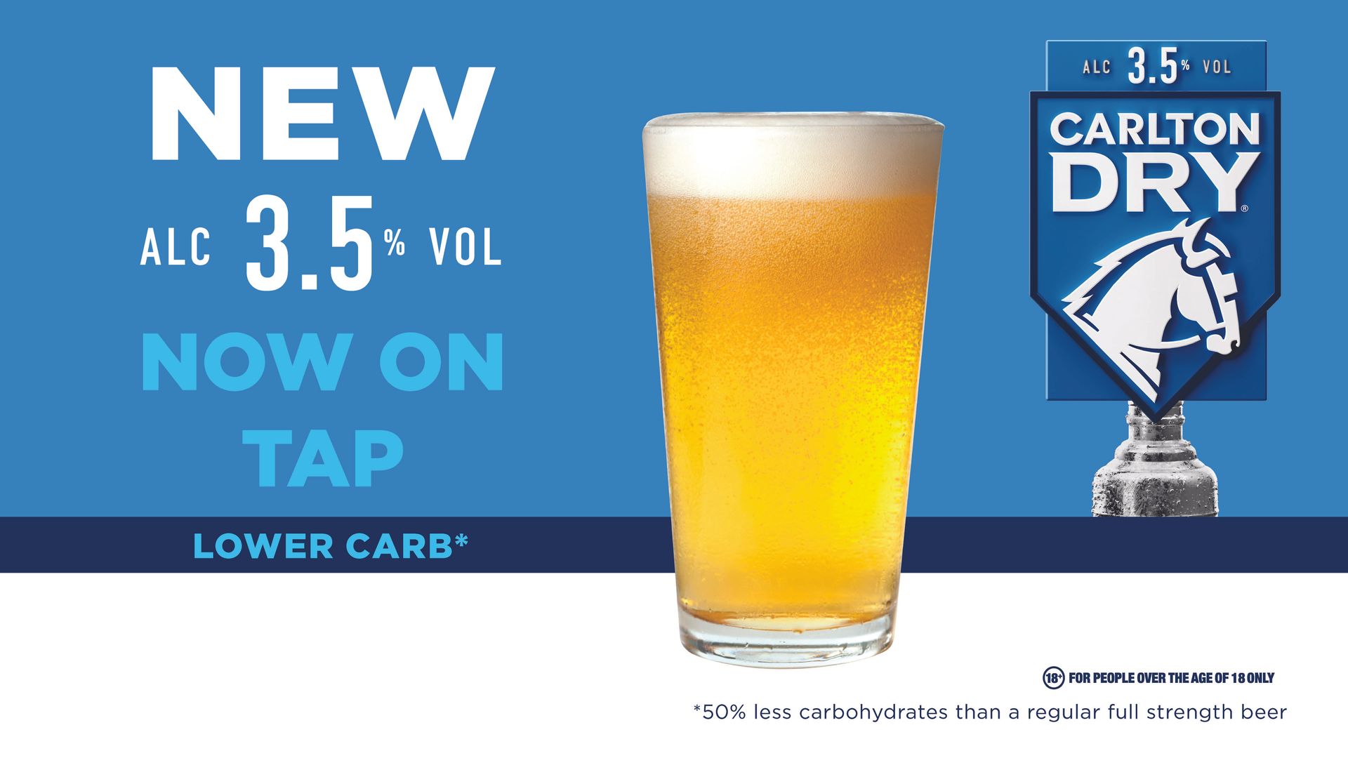 Carlton Dry 3.5% on tap