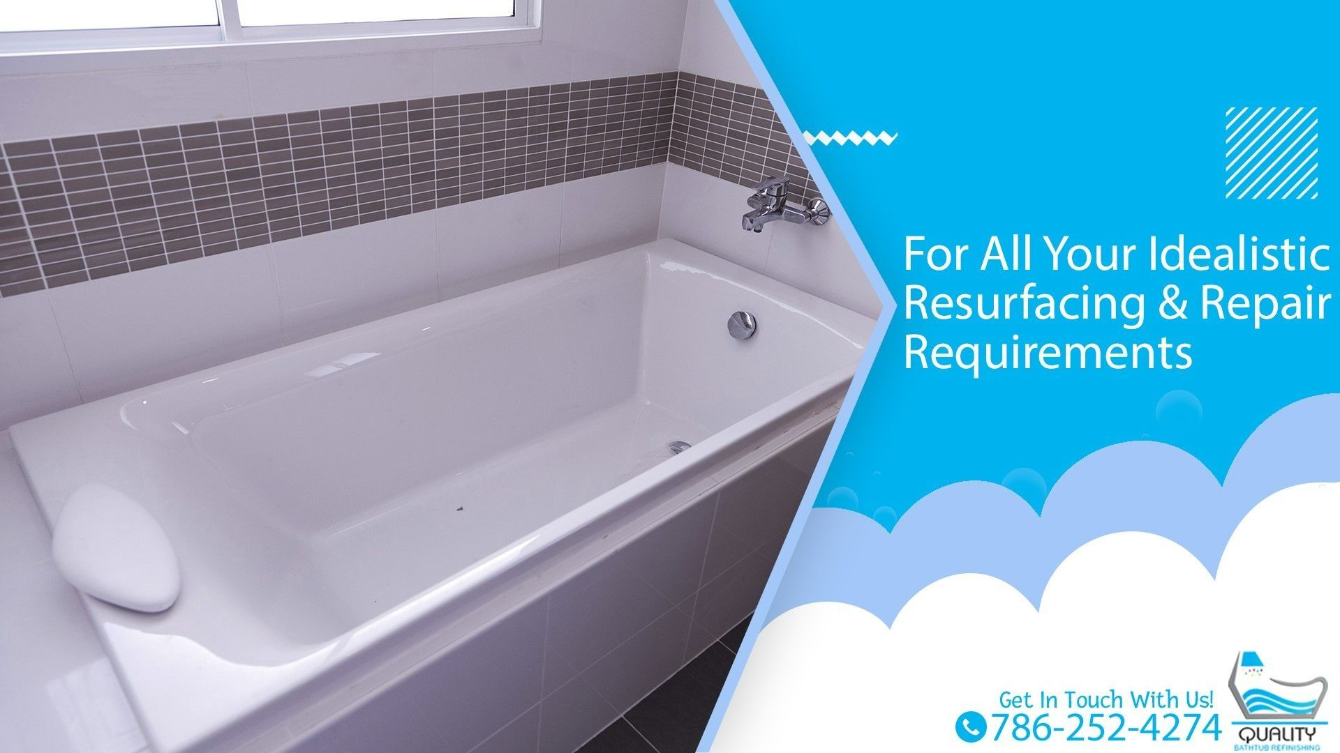 White bathtub, text: 