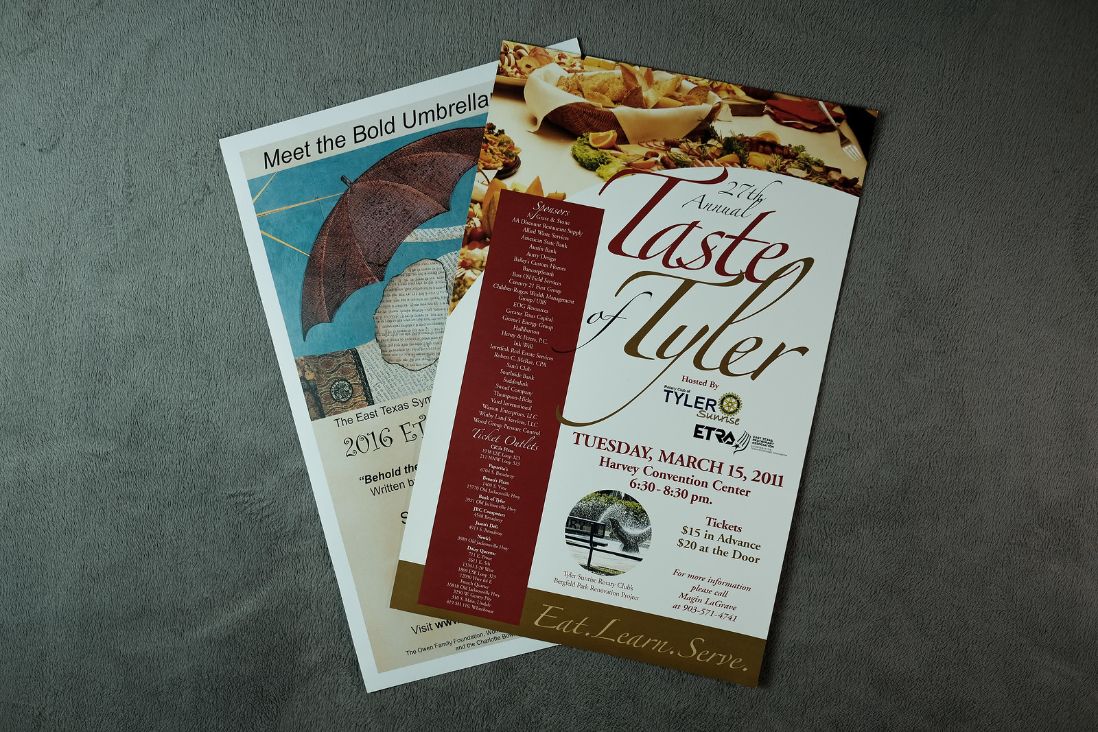 Two promotional flyers: