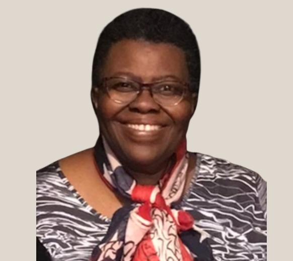 A silhouette of a woman without a face on a blue background