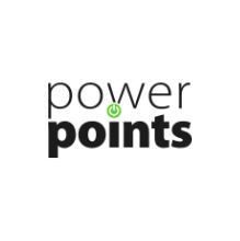 The power points logo is black and green on a white background.