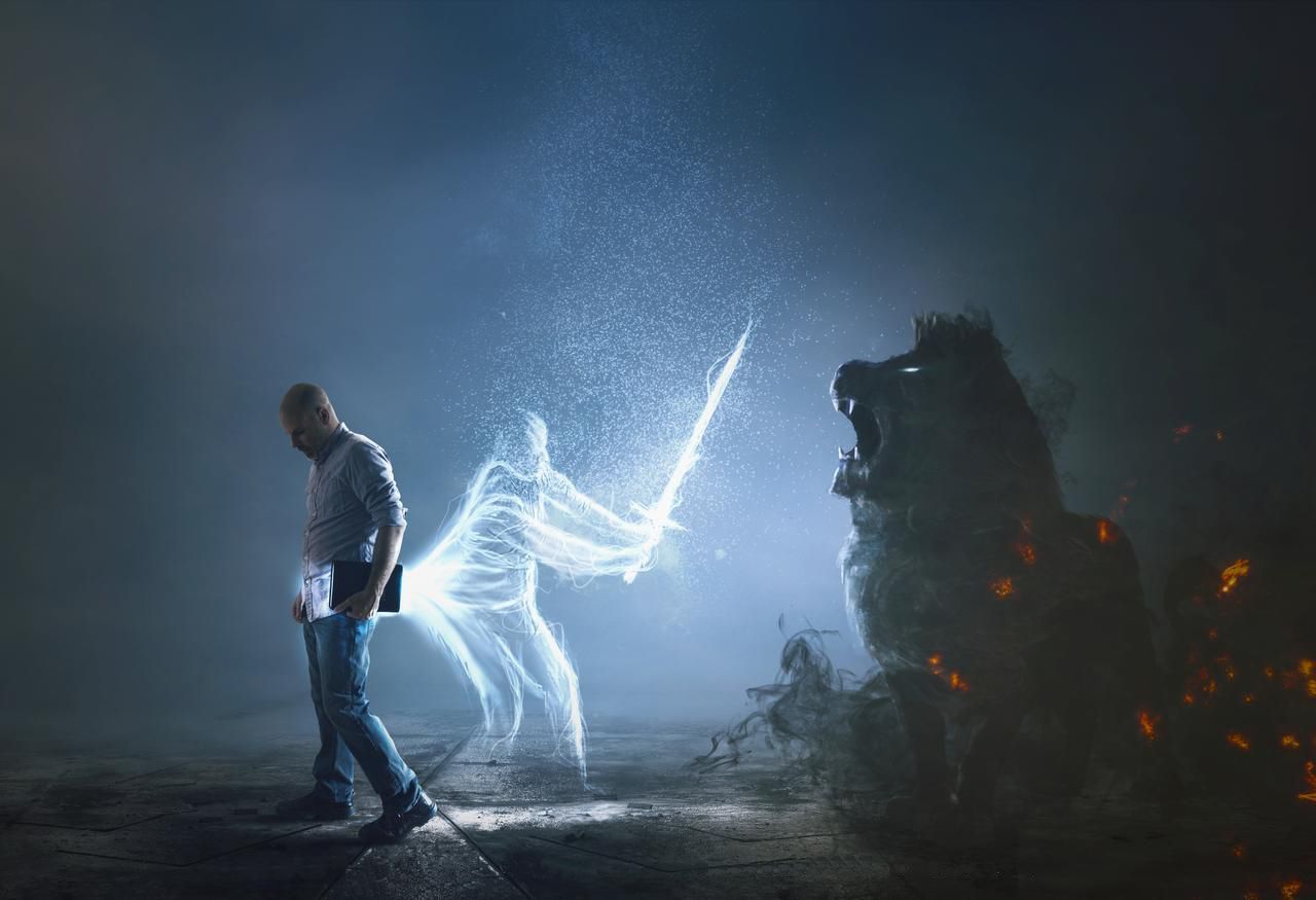 An image of depicting spiritual warfare