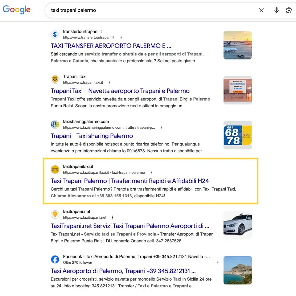 indicizzazione siti web