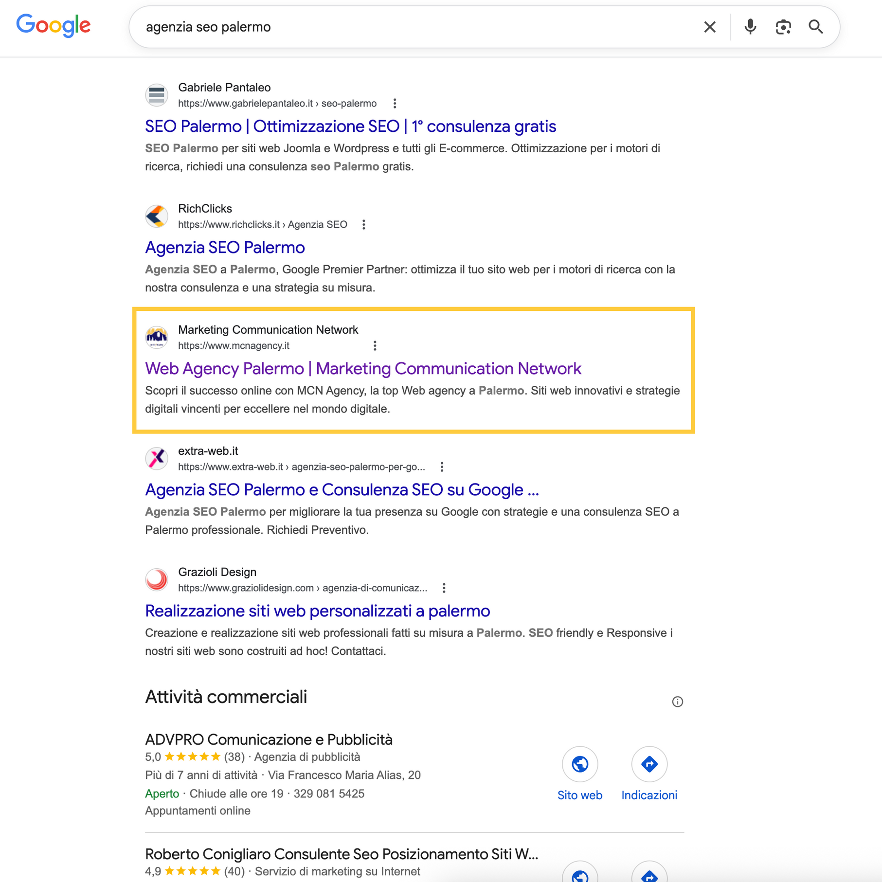 seo professionale siti web