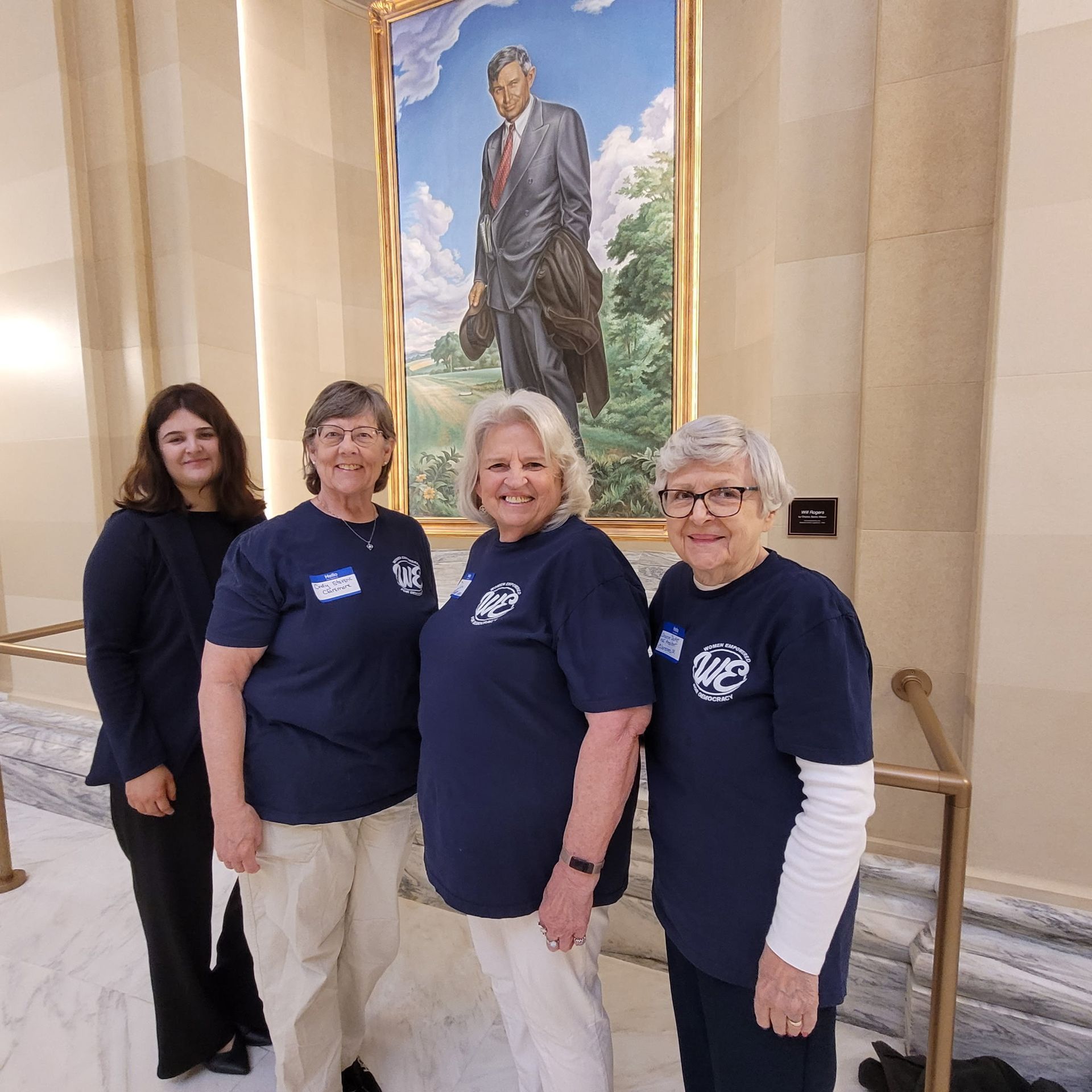 WE members attend the Democratic Women's Day at the Oklahoma state capitol in Oklahoma City.