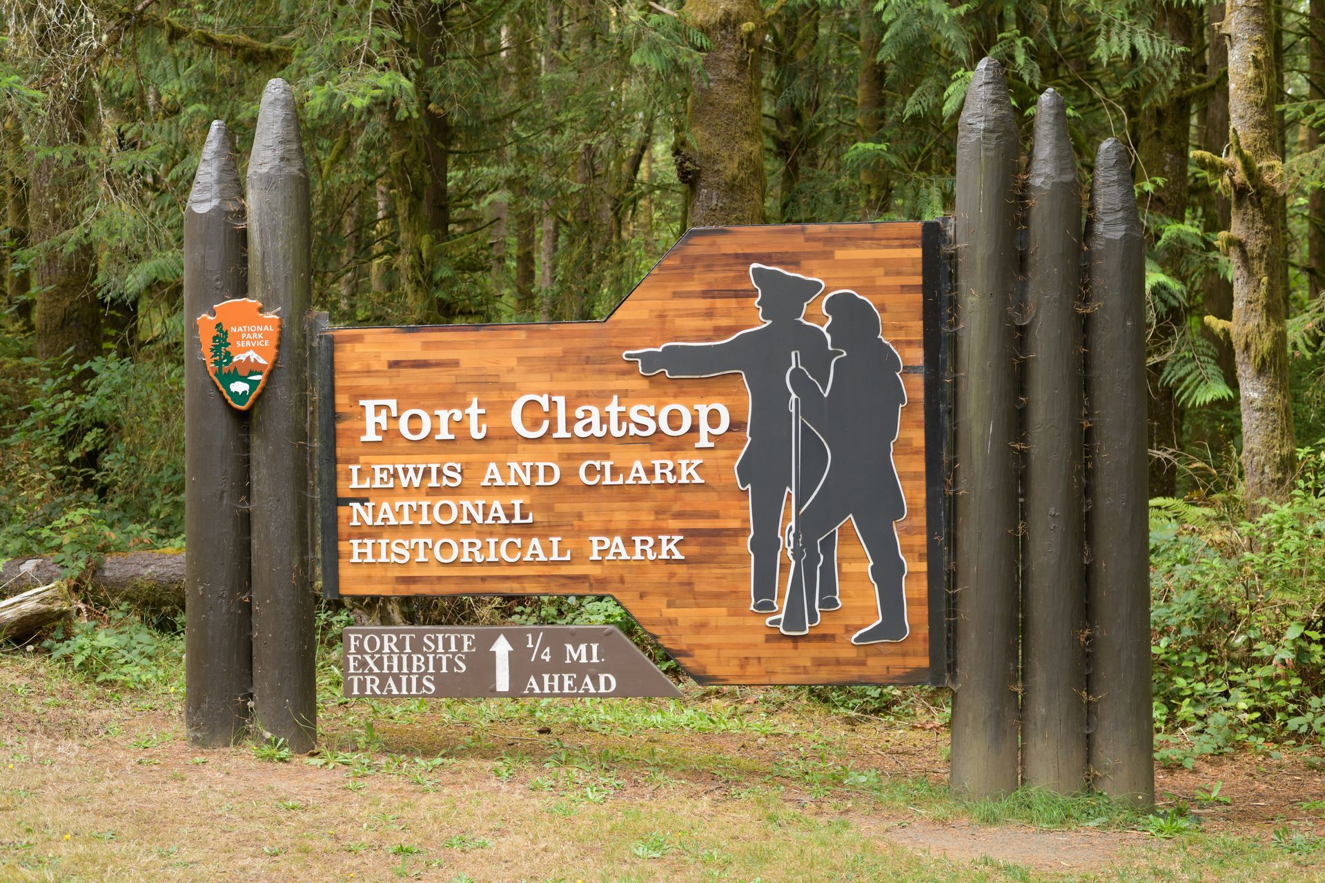 A sign for fort clatsop lewis and clark national historical park