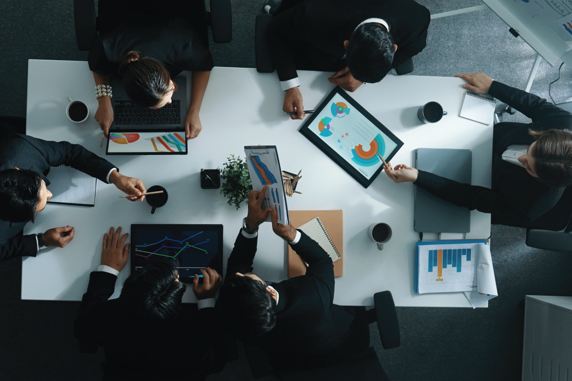 people in a meeting 
