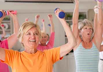 eniors exercising with dumbbells in a health club — exercise in Helena MT