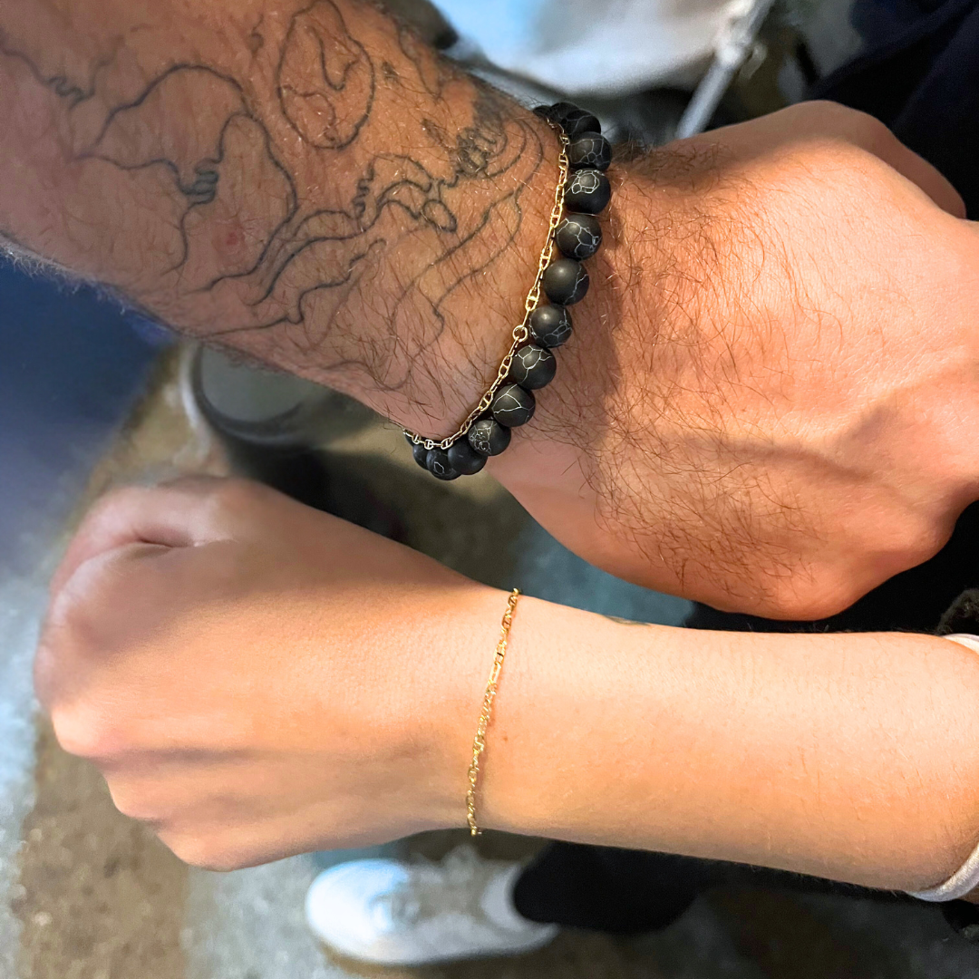 sisters bond gold chain couple permanent bracelets