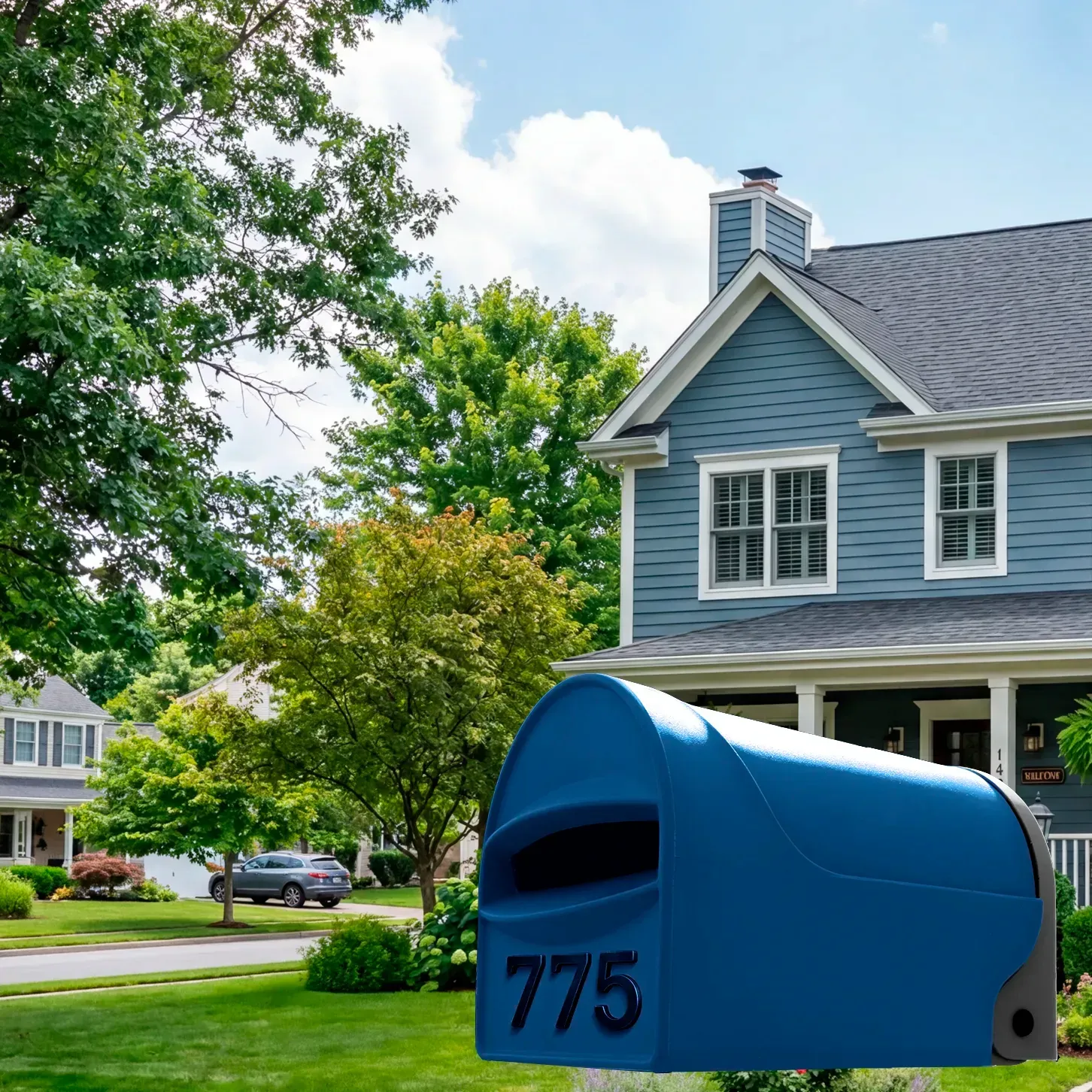 A beige 'birch', letterbox unbreakable from Tuffies Letterboxes NZ and Australia