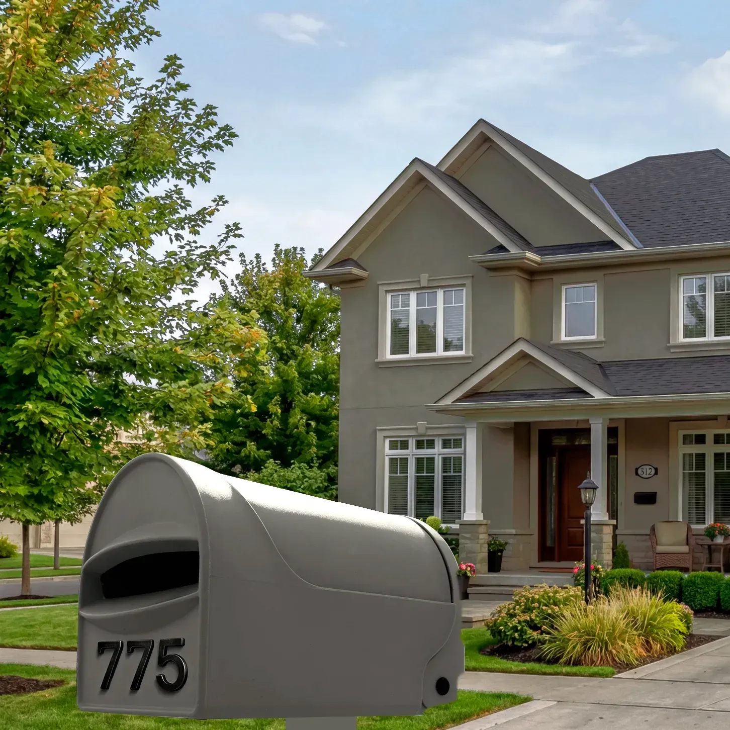 A modern, yellow rural and residential mailbox with a rounded top and a front mail slot, unbreakable from Tuffies Letterboxes NZ and Australia