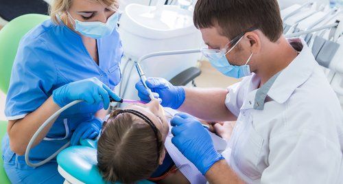 root canal treatment procedure being performed