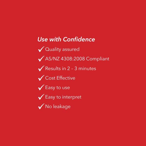 A red background with white text that says use with confidence