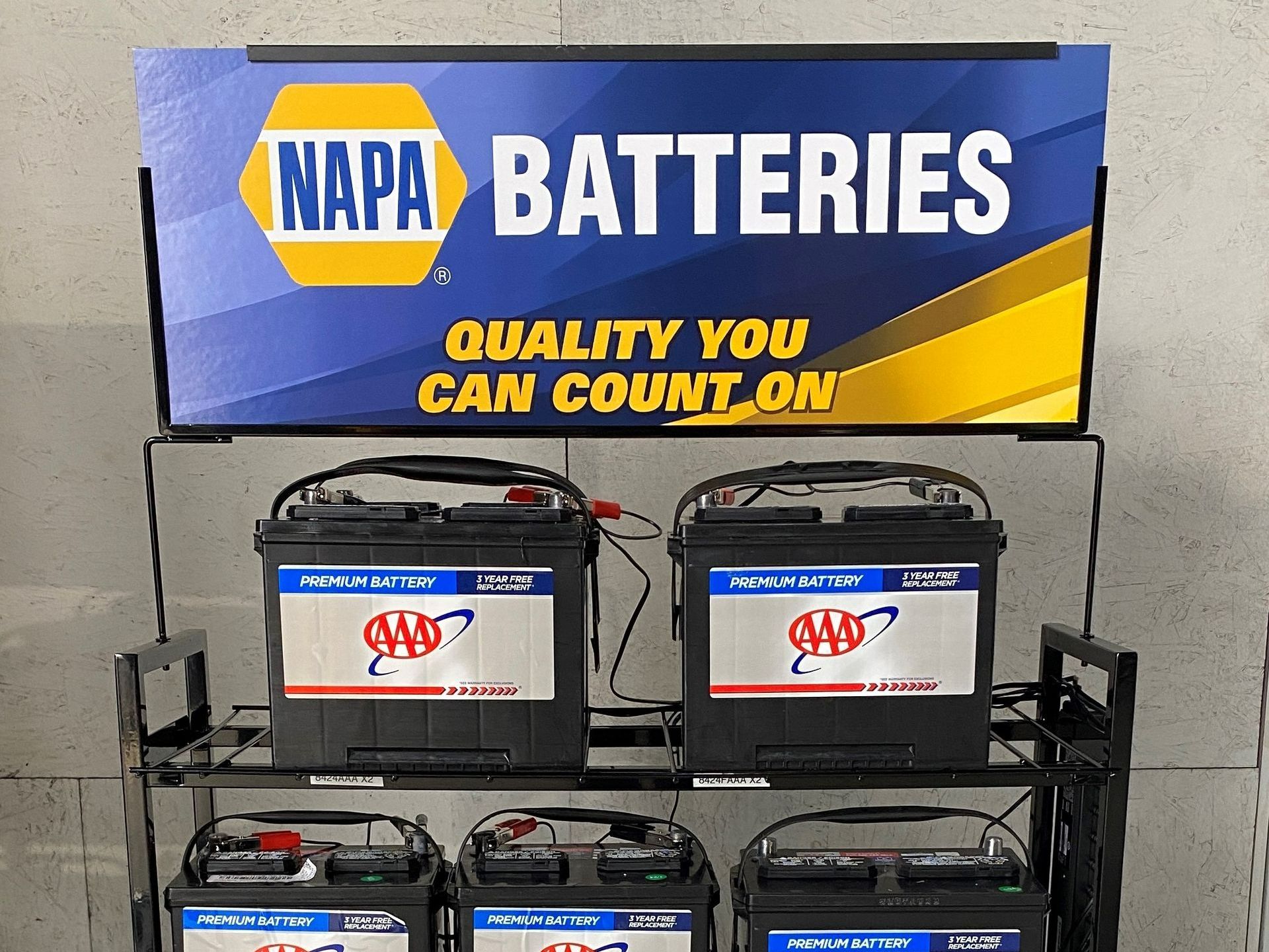 Display Of Napa Batteries - San Jose, CA – SOS Auto Repair