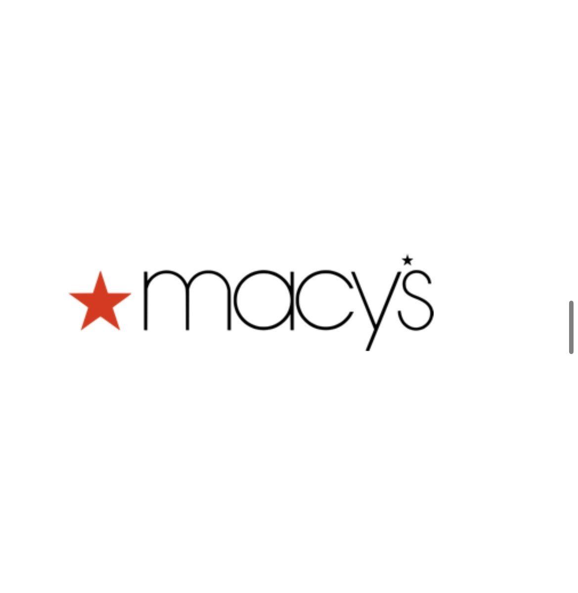 A macy 's logo with a red star on a white background.
