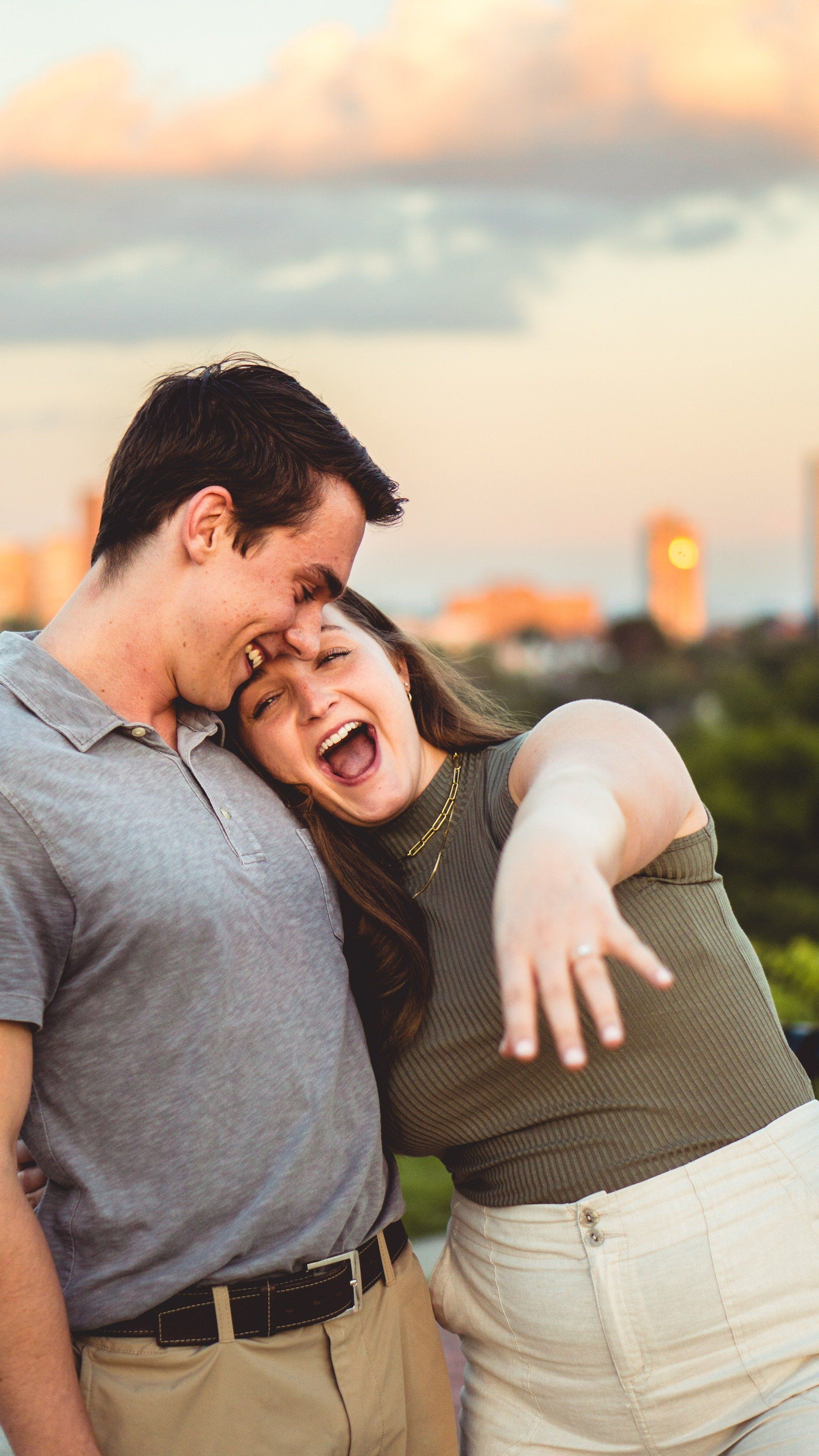 Happy Woman Showing Her Wedding Ring — Milwaukee, WI — Vail Photography
