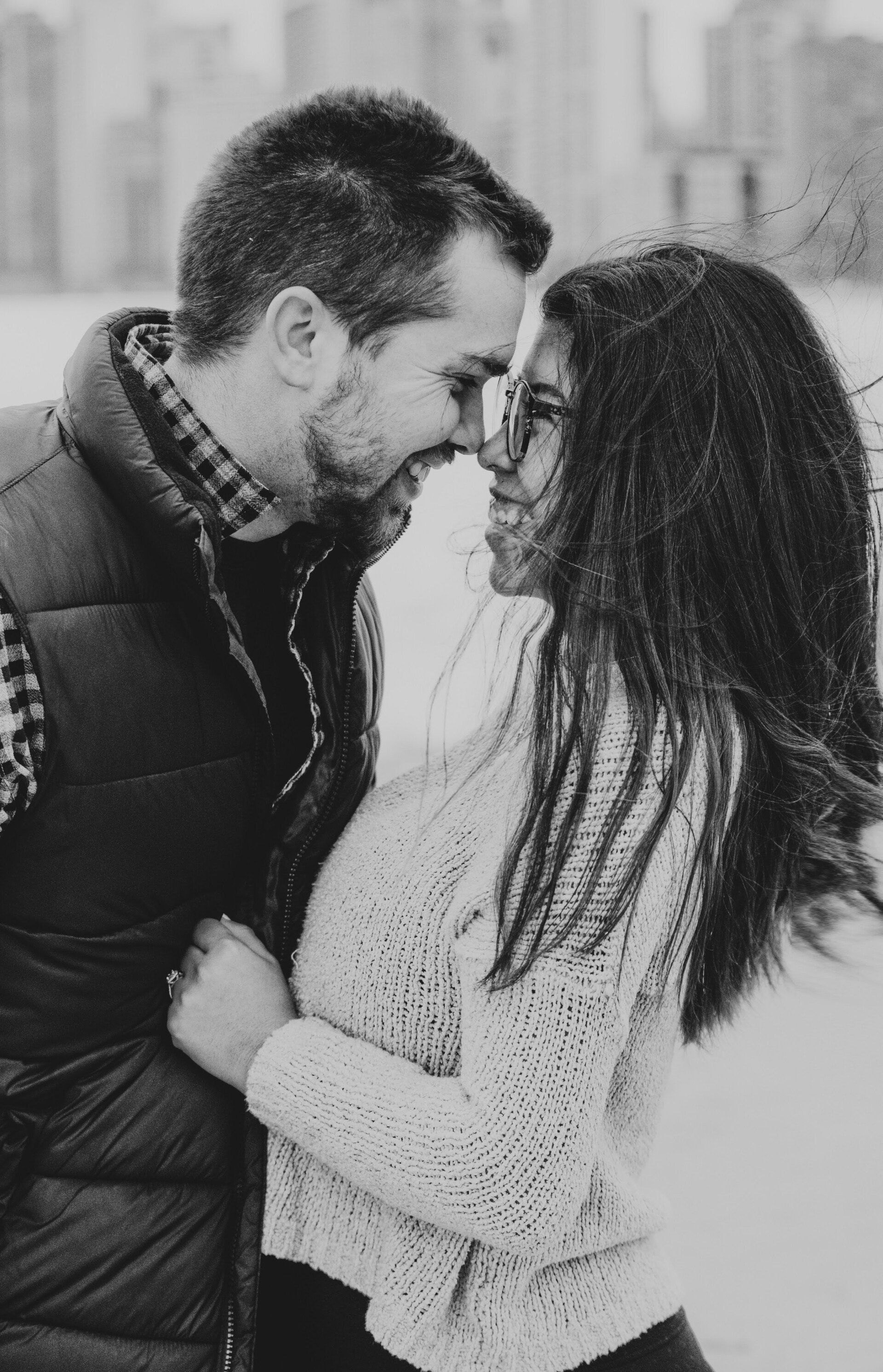 Black And White Picture Of Couple — Milwaukee, WI — Vail Photography