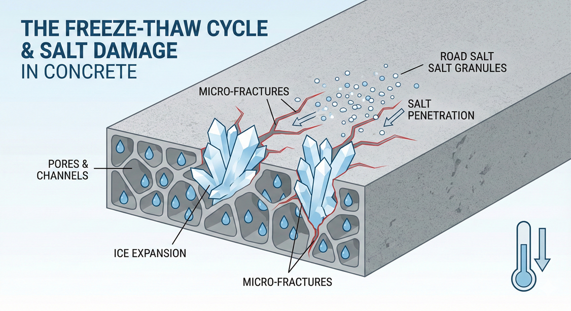 There is a staircase in the corner of the room.