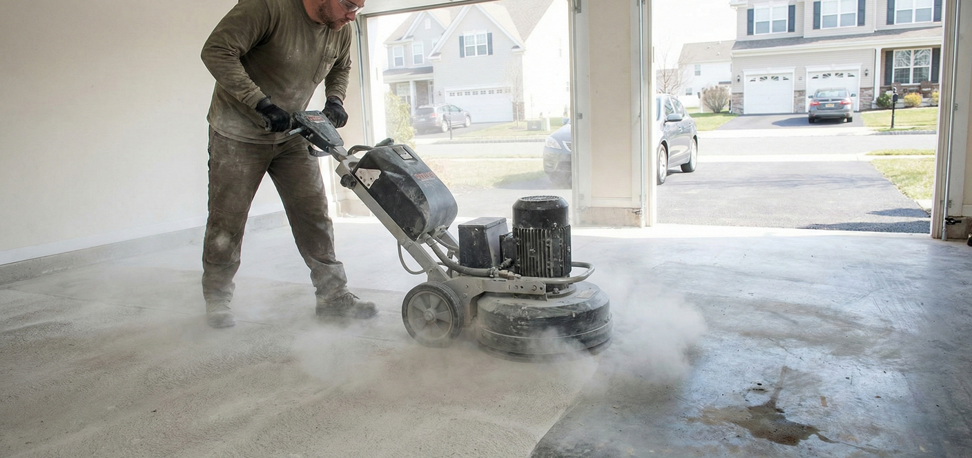 There is a staircase in the corner of the room.
