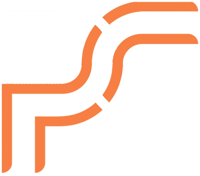 Fountain in a town square with a tall church in the background under a bright blue sky.