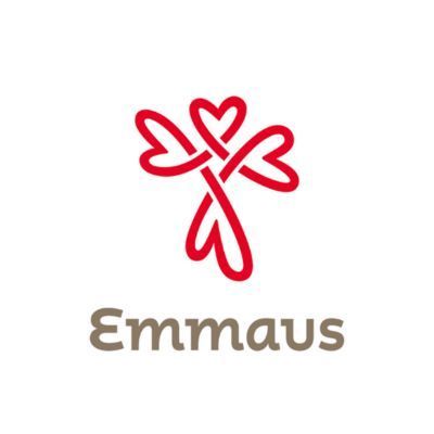 Red Celtic cross made of hearts above the word 